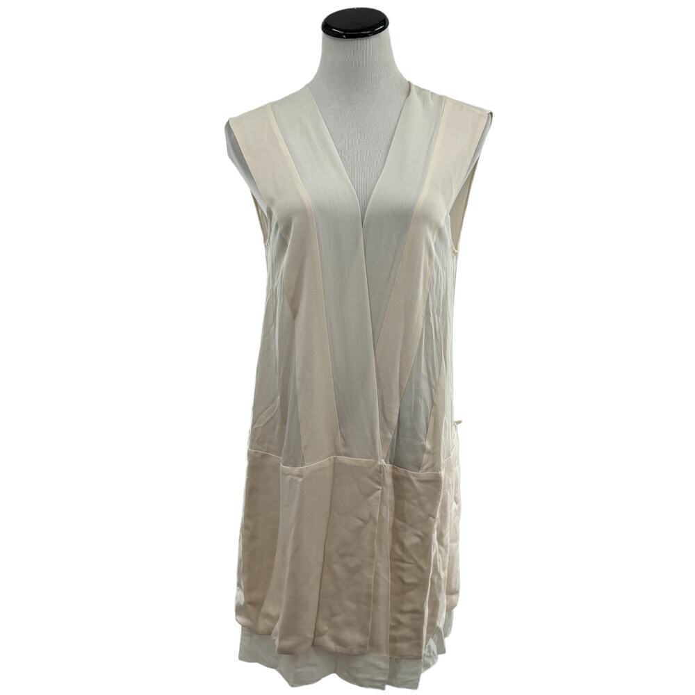 Dion Lee Cream Silk Sleeveless Wrap Dress - Picture 3 of 13